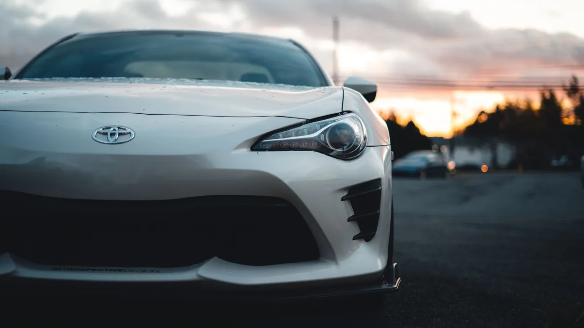 Toyota front grille emblem area that houses the DRCC radar sensor